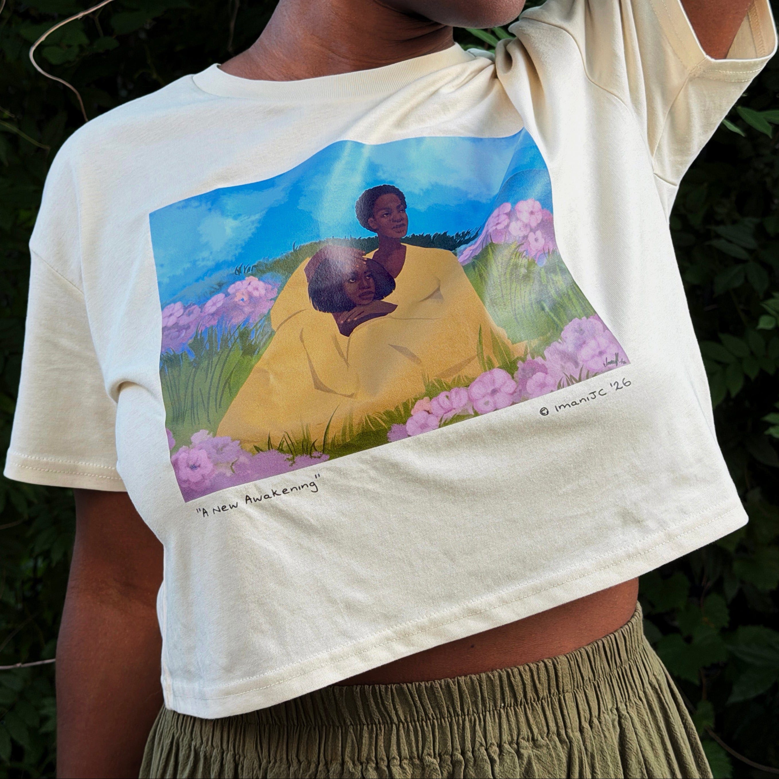 "A New Awakening" Crop Tee